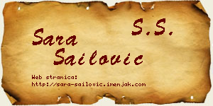 Sara Sailović vizit kartica